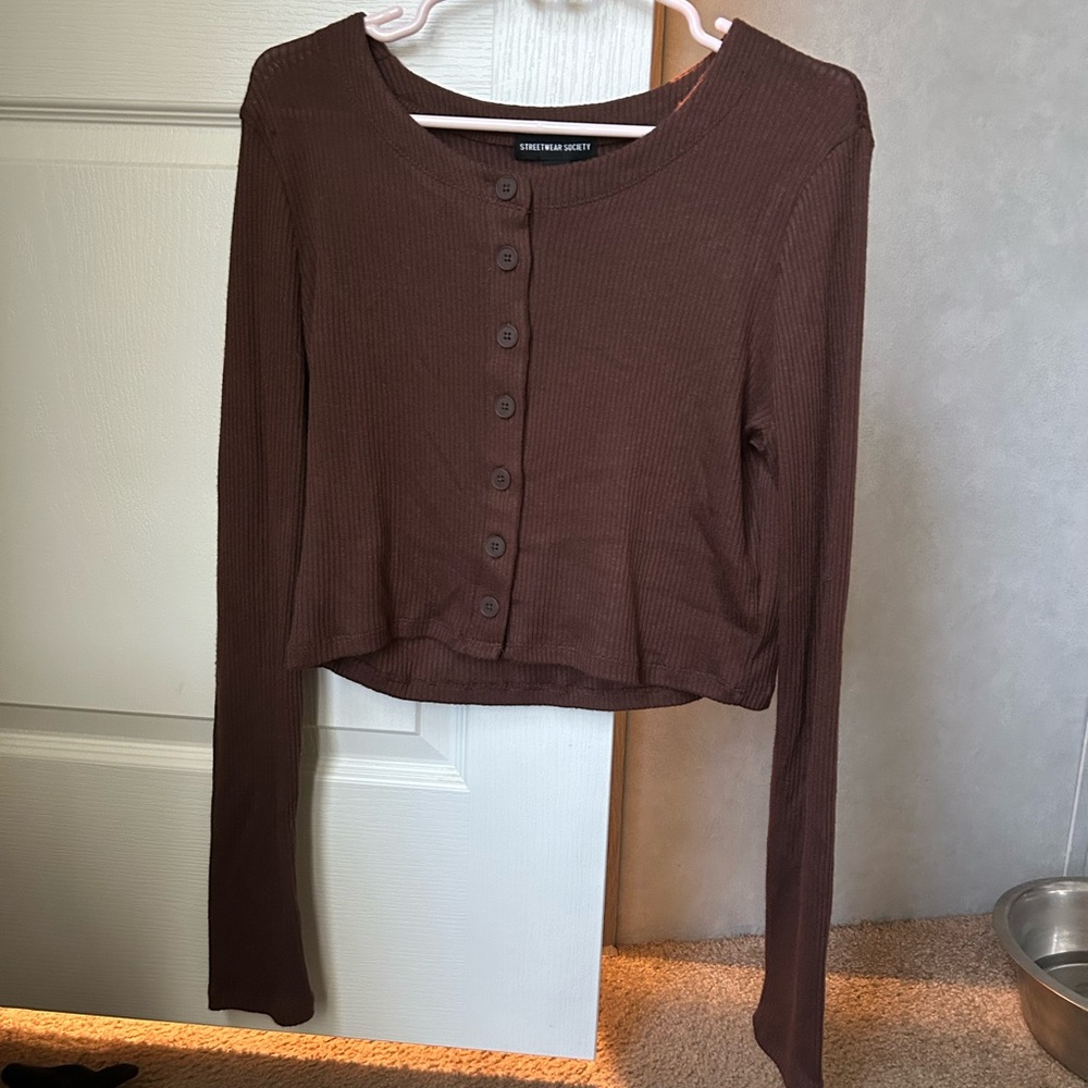 Brown Long Sleeve Shirt